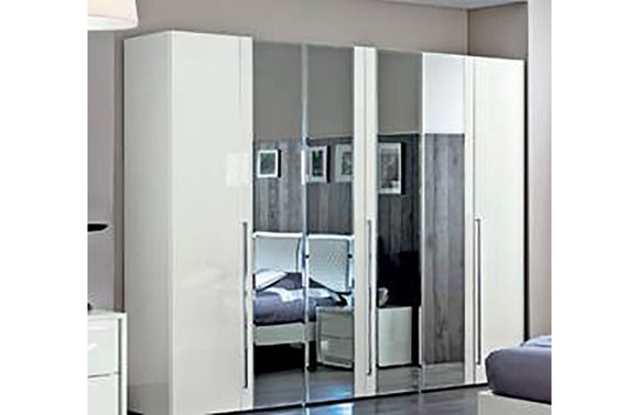Aman Modern 4 Door Wardrobe with 2 Mirror doors