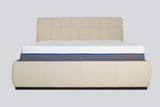 Berta Platform Bed in Light Beige by Nordholtz