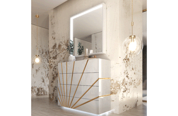 Oro White Single dresser 4 drawers