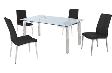 Cristina Abigail Dining Set Black