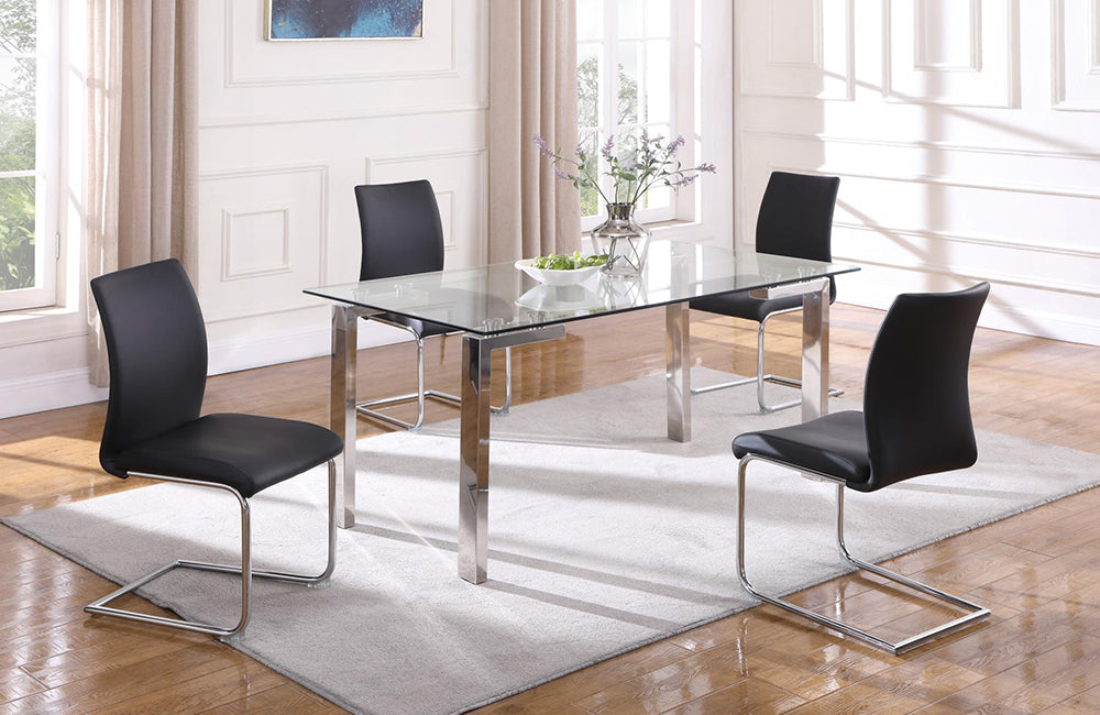 Cristina Jane 5 pc Dining Set Black -Buy ($1280) in a modern furniture ...