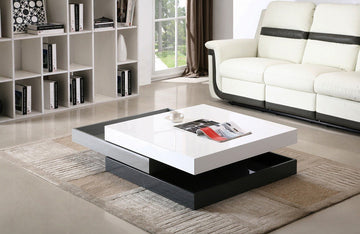CW01 Rotary Modern Coffee Table Black