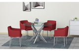 Dusty 5 pc Dining Set Red