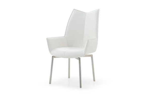 1218 swivel dining chair White