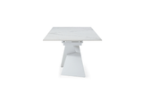 9113 Dinning Table White w/ext