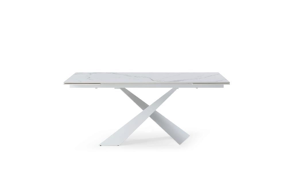 9113 Dinning Table White w/ext