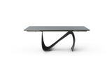 9087 Table Dark grey with 1254 chairs