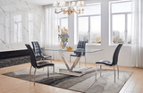 Zig Zag Dining Table with 365 Black Chairs