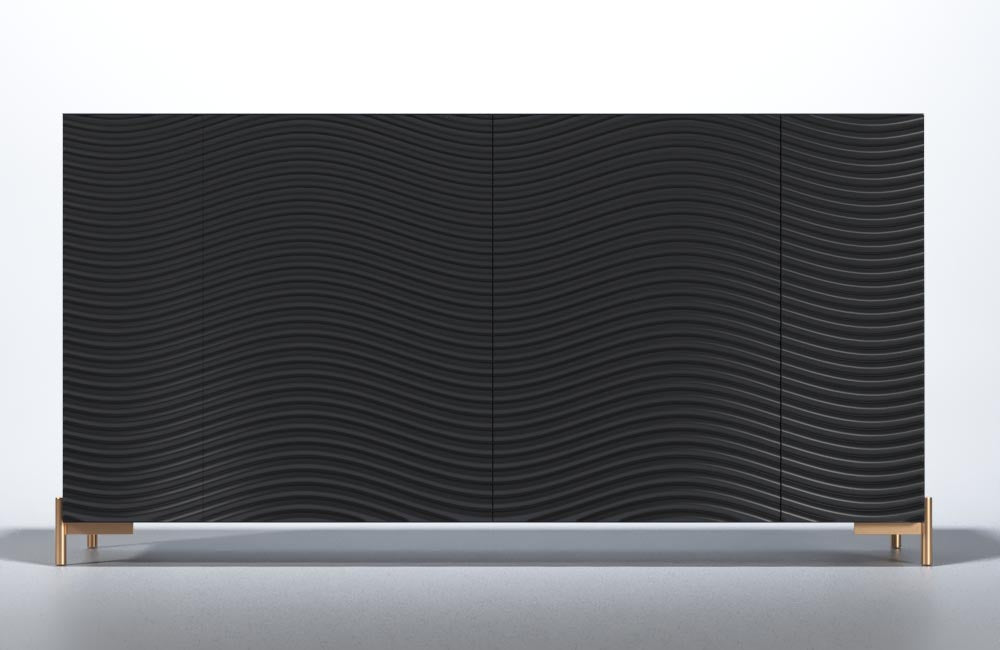 Wave 4 Door buffet Dark grey