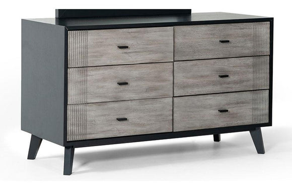 Panther Contemporary Gray & Black Dresser