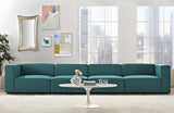 Cora Mingle 4 Piece Upholstered Fabric Sectional Sofa Set