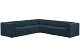 Mikayla Mingle 5 Piece Upholstered Fabric Sectional Sofa Set