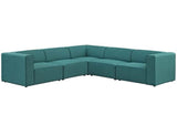 Mikayla Mingle 5 Piece Upholstered Fabric Sectional Sofa Set