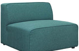 Diana Mingle 5 Piece Upholstered Fabric Armless Sectional Sofa Set