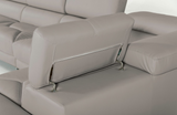 Portland - Modern Medium Grey Teco Leather Sectional Sofa