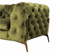 Santa Ana - Transitional Green Fabric Chair