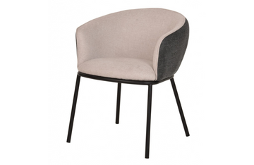 Norman - Modern Beige & Grey Dining Armchair