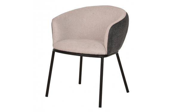 Norman - Modern Beige & Grey Dining Armchair