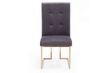 Lansing - Modern Grey & Rosegold Dining Chair (Set of 2)