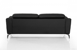 Dalyla - Modern Black Leather Sofa