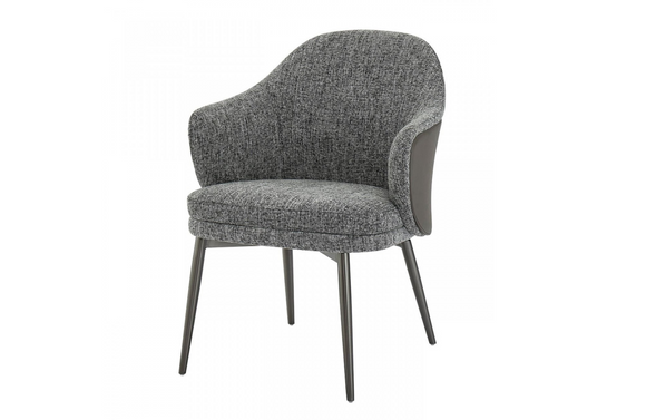 Concord - Modern Grey Fabric & Leatherette Dining Chair