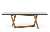 Gilbert - Contemporary Walnut & White Dining Table