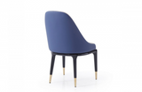 McAllen - Modern Glam Beige & Blue Dining Chair