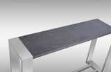 Flint - Modern Grey Elm & Stainless Steel Console Table