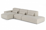 Billings - Modern Beige Sectional with Ottoman