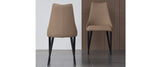 Bossanova Dining Chair in Tan with Black Legs (set of 2)