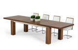 Mesquite - Modern Walnut & Stainless Steel Dining Table