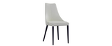 Venezia Leather Dining Chair in White (set of 2)
