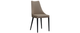 Bossanova Dining Chair in Tan with Black Legs (set of 2)