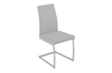 Galla Glass Dining Set with light gray chairs