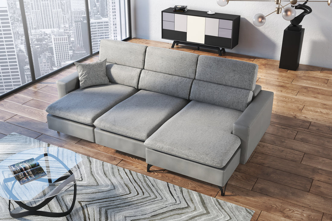 Gianna Grey Sectional Sofa