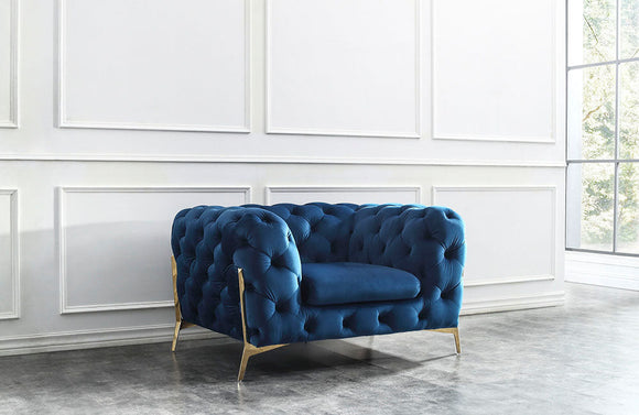 Francheska Blue Fabric Chair