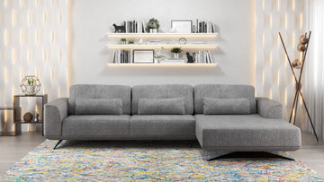 HOLGER GREY FABRIC SECTIONAL SOFA