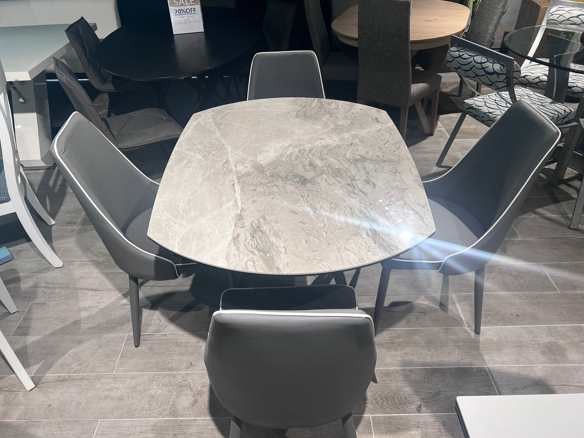 Achille Gray Ceramic Table with two extensions – Casa Eleganza ...