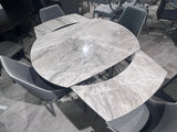 Achille Gray Ceramic Table with two extensions