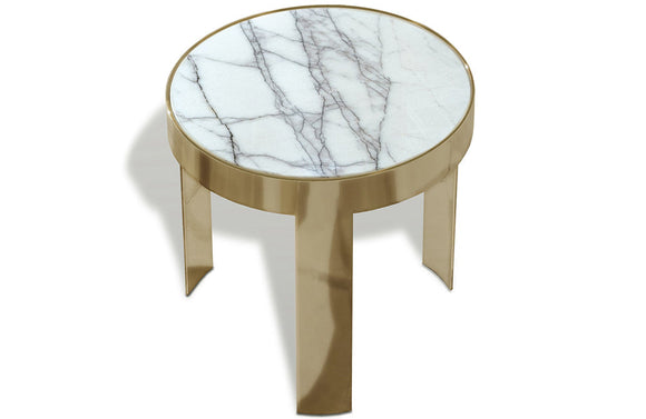 Infinity Round metal end table