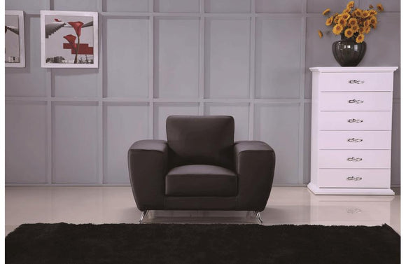 Torri Black Leather Chair Black