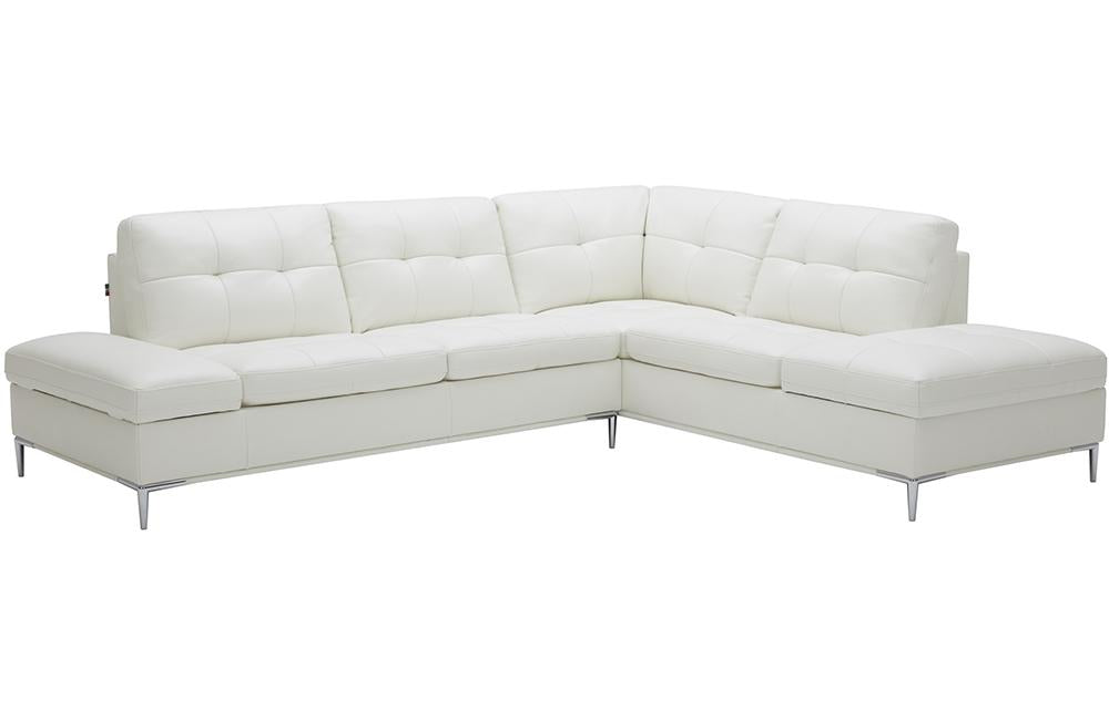 Kyle Sectional Sofa White with Storage