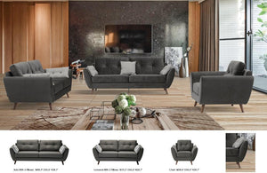 Kate Modern Fabric Sofa Set