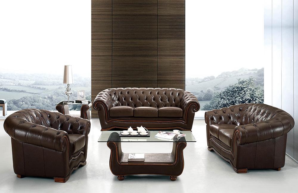 Summer Leather Sofa Set 6740 In