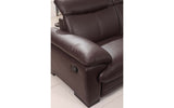 2146 Brown Leather Sectional Sofa with Recliner