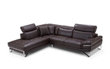 2194 Brown Leather Sectional Sofa