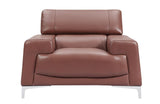 Penelope Leather Modern Sofa Set