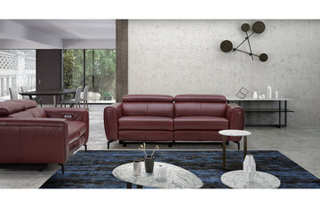 Scuzzo Reclining Motion Sofa Set Merlot