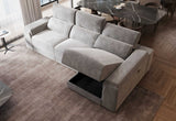 Lucia Light Grey Power Reclining Sectional with Storage Chaise