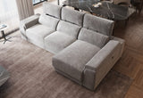 Lucia Light Grey Power Reclining Sectional with Storage Chaise